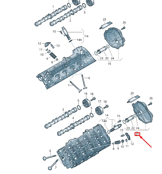 NEW VW TOUAREG 7P MK2 RIGHT CYLINDER HEAD TIMING COVER 079109284P ORIGINAL