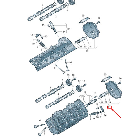 NEW VW TOUAREG 7P MK2 RIGHT CYLINDER HEAD TIMING COVER 079109284P ORIGINAL