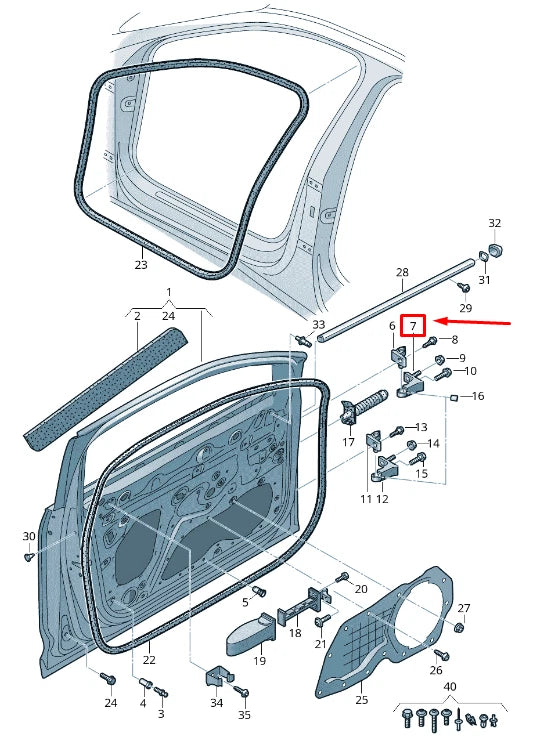 NEW AUDI E-TRON GEN FRONT RIGHT UPPER DOOR HINGE 80A831404B ORIGINAL