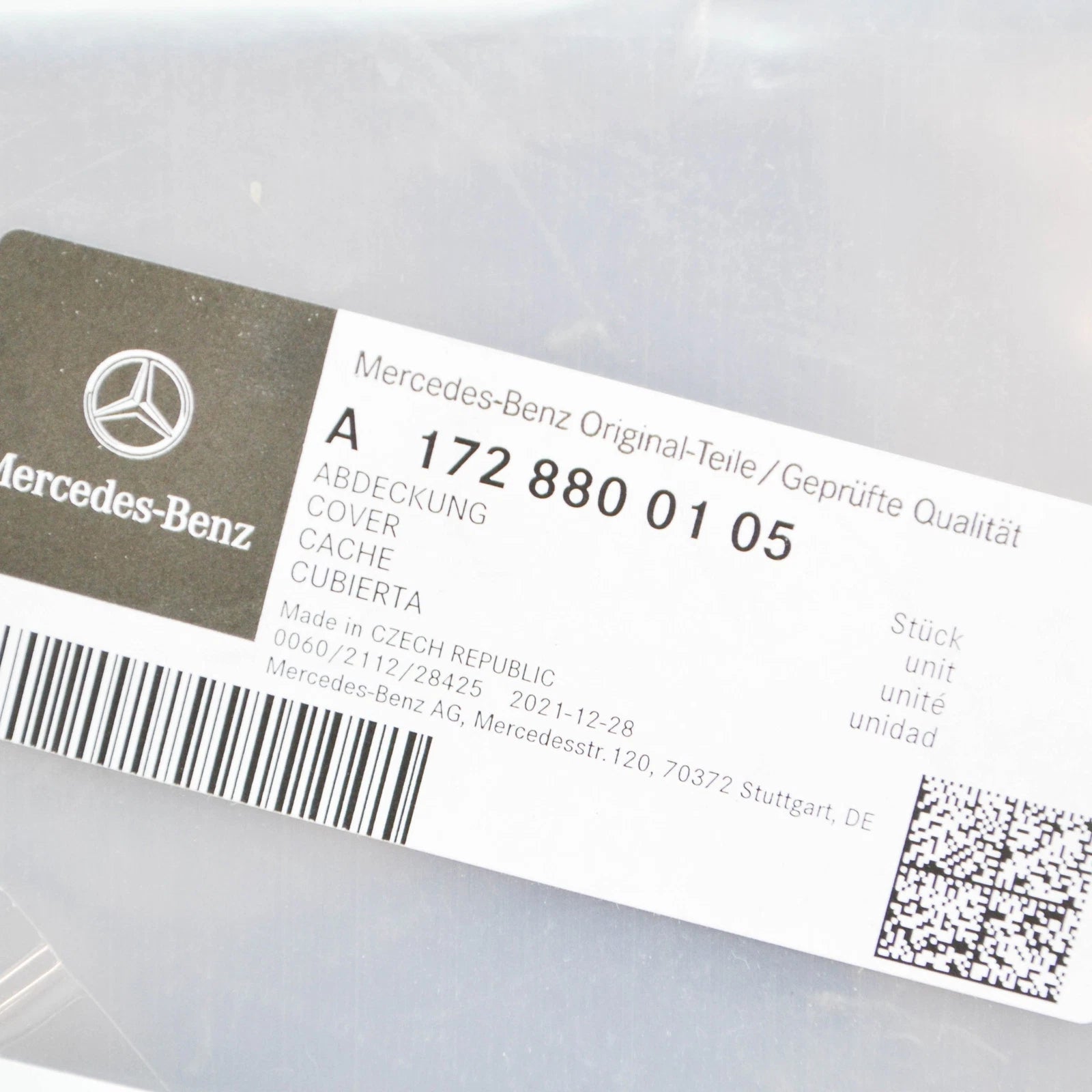 NEW MERCEDES-BENZ SLK R172 UNDER LEFT HOOD GRATE COVER LHD A1728800105