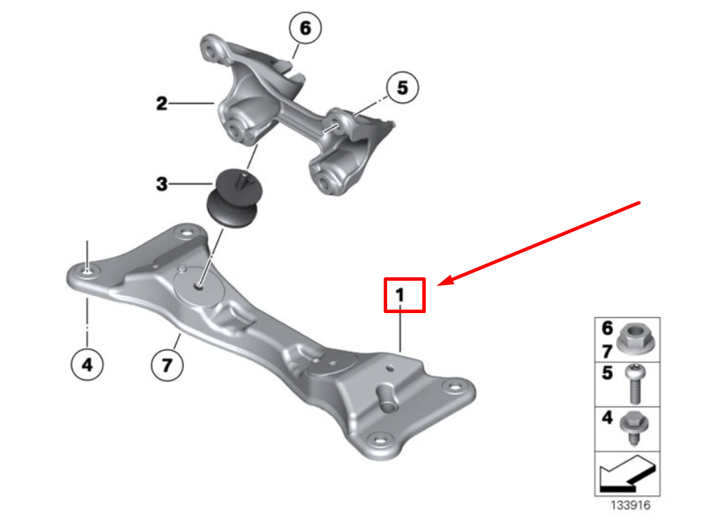 new bmw 3 e90 gearbox support mount bracket 22316778059 6778059 original