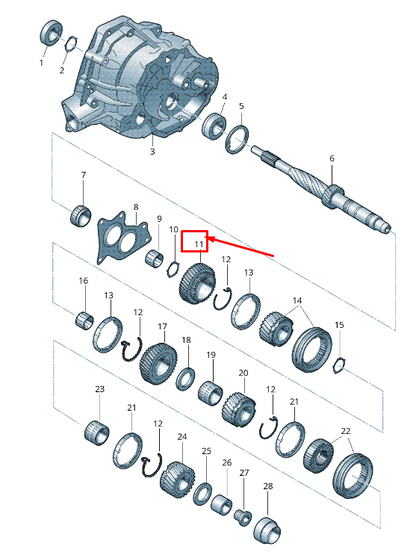 new audi a5 8t 5-speed change gear 0b1311159 original