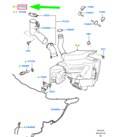 new ford mondeo mk4 windscreen washer tank 6m21-13k163-af 1486420 original
