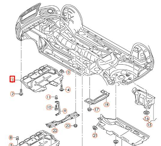 new audi a1 8x front bonnet hood sound insulation 6r0825235e original