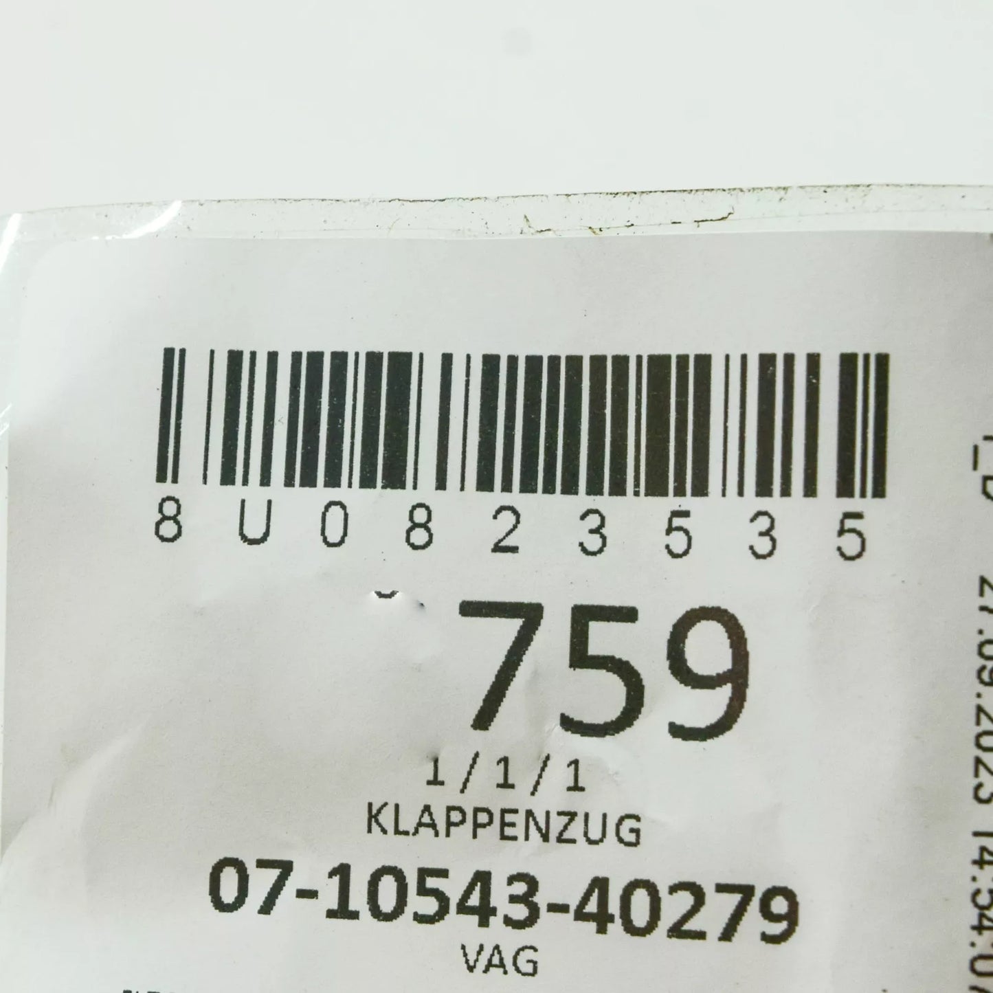 NEW AUDI Q3 8U ENGINE HOOD LID LOCK CABLE 8U0823535 ORIGINAL