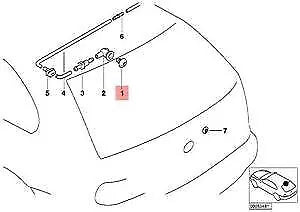 NEW BMW 1 E81 REAR WINDOW SPRAY NOZZLE 67637194798 ORIGINAL