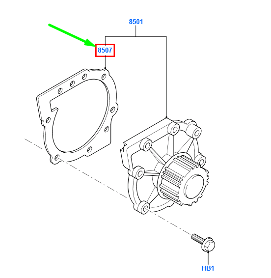 new ford kuga mk1 c394 water pump gasket 1388503 6g9n-8507-ba original