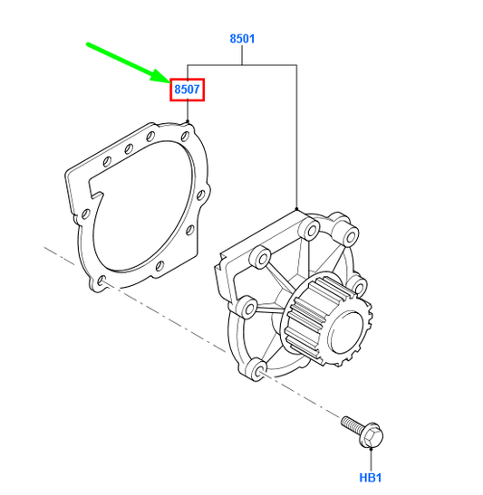 new ford kuga mk1 c394 water pump gasket 1388503 6g9n-8507-ba original