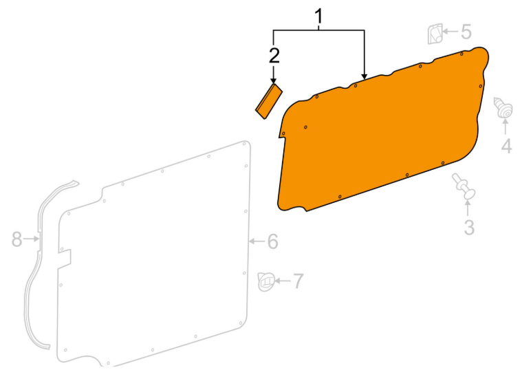 new mercedes vito w447 rear sliding door upper panel left a4477373900 original