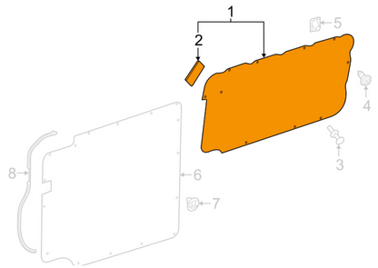 new mercedes vito w447 rear sliding door upper panel left a4477373900 original