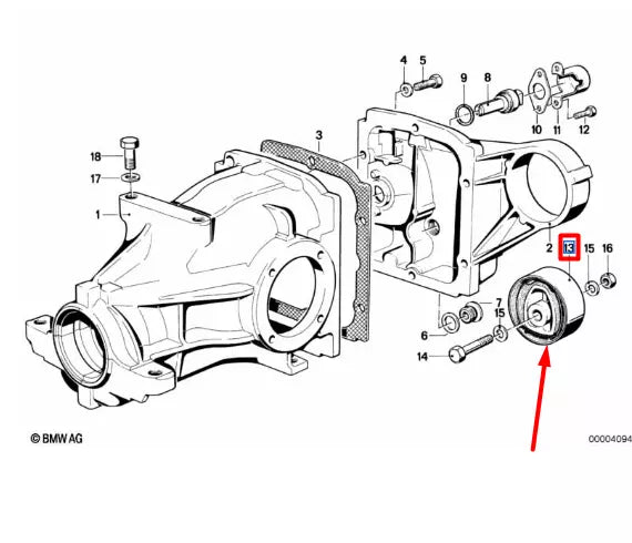 NEW BMW 3 E30 DIFFERENTIAL MOUNT BUSHING 33171135242 ORIGINAL