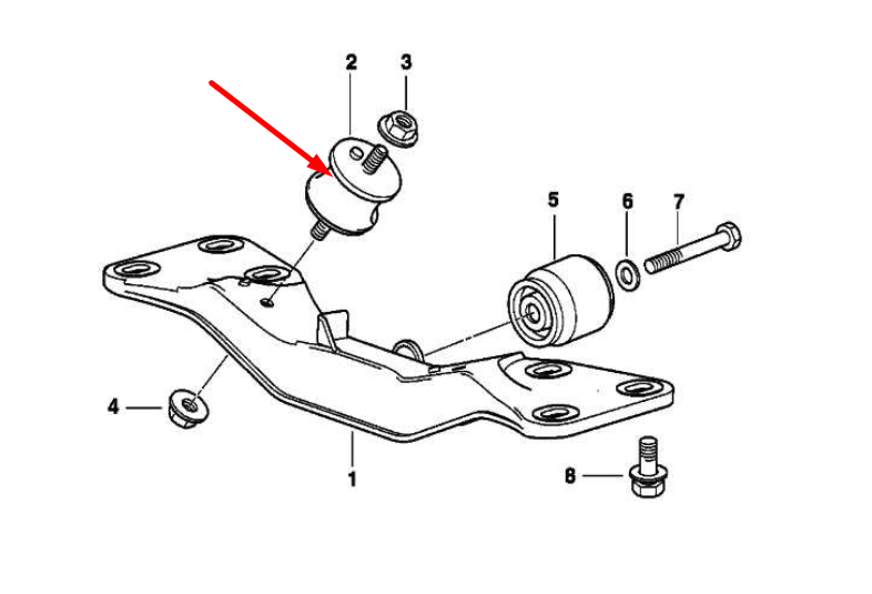 new bmw 7 e32 transmission mount 22316771221 6771221 3.4 petrol original