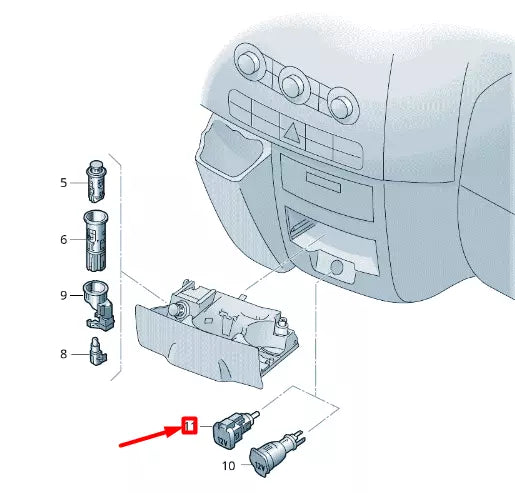 NEW VOLKSWAGEN CRAFTER 2F MK1 CIGARETTE LIGHTER SOCKET 2E0945505B