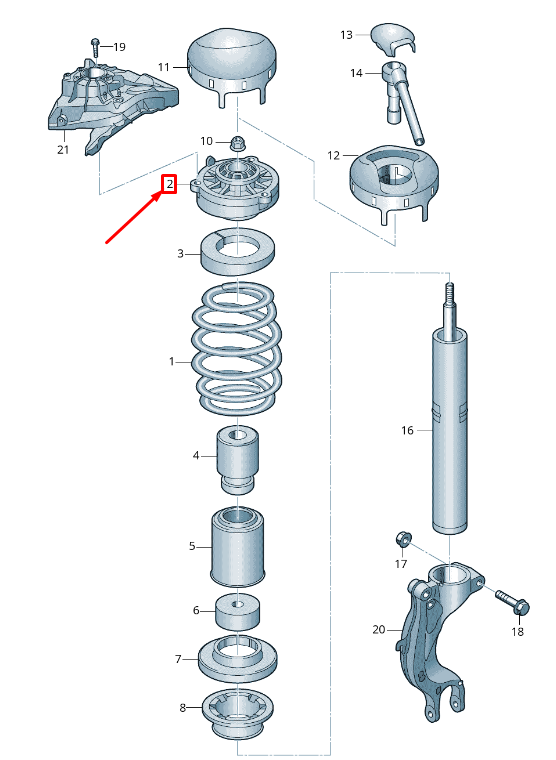 new audi q5 fy upper front shock absorber mounting 80a412377b original