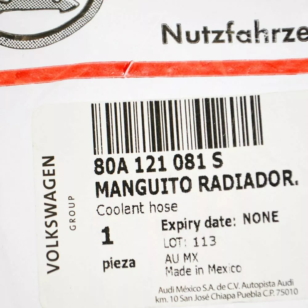 NEW AUDI Q5 FY FRONT COOLANT HOSE WITH QUICK RELEASE COUPLING 80A121081S