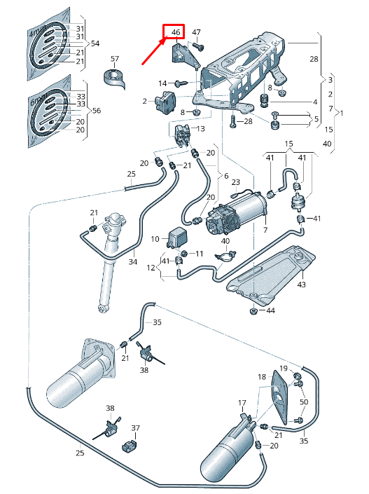 NEW AUDI A6 4A C8 ACTIVE SUSPENSION CONTROL MODULE BRACKET 4K0616321A ORIGINAL