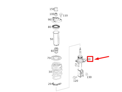 new mercedes-benz cla c117 front left shock absorber strut a1763234300 original