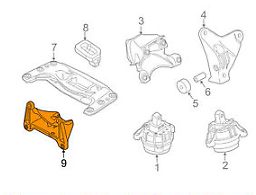 new bmw 5 gran turismo f07 gearbox supporting bracket 22326781235 original
