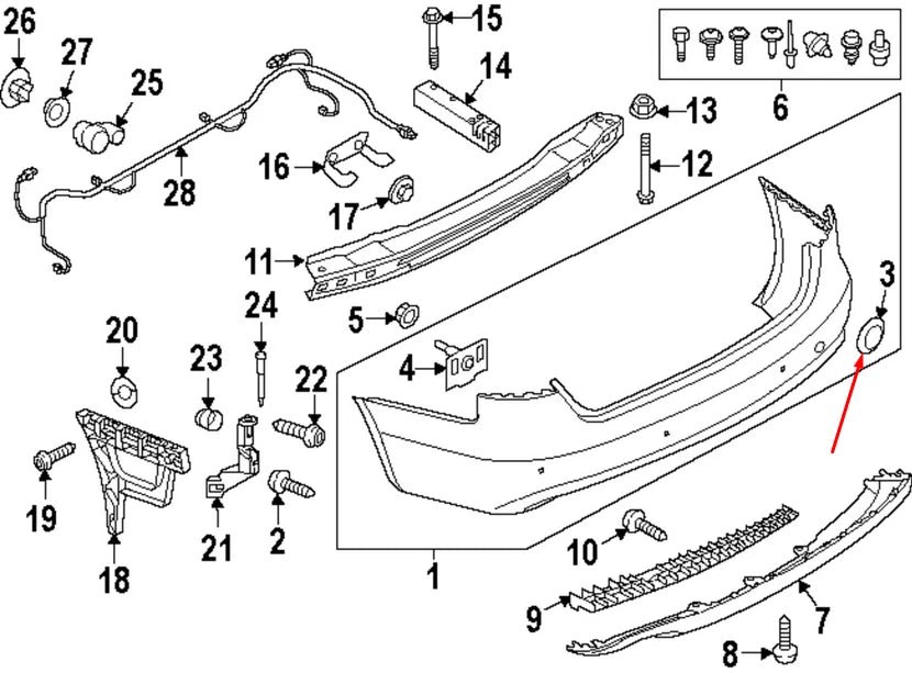 NEW AUDI A4 B8 REAR BUMPER TOW HOOK EYE COVER 8K5807441CGRU ORIGINAL