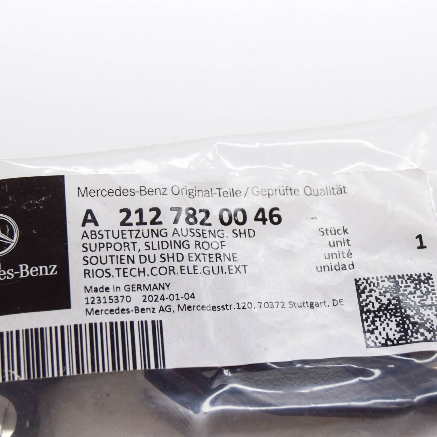 NEW MB GLE W166 PANORANIC SUPPORT SLIDING ROOF PARTS KIT A2127820046 ORIGINAL