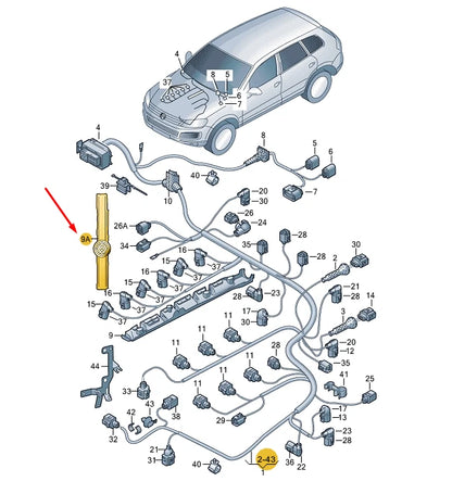 NEW VW TOUAREG 7P MK2 ENGINE CABLE GUIDE UPPER PART 7P6971797 ORIGINAL