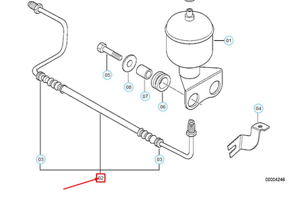 NEW BMW 7 E38 RIGHT PRESSURE HOSE 37131091128 1091128 ORIGINAL