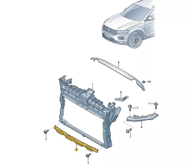 NEW VOLKSWAGEN T-ROC A11 OTHER BODY PARTS 2GA805705C 2018 ORIGINAL