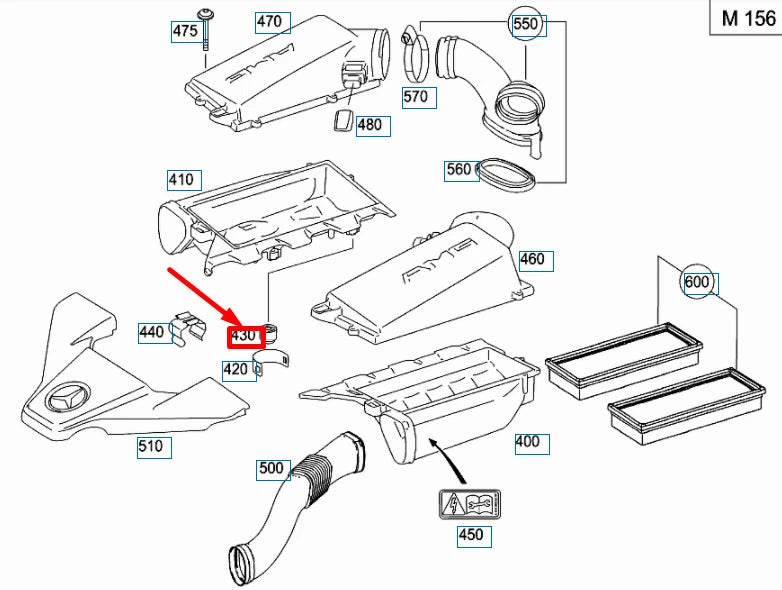 NEW MERCEDES-BENZ GLS X166 AIR CLEANER BODY INSULATOR A1560940085 ORIGINAL