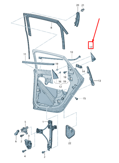 new seat leon 5f rear left outer door trim 5f9839637c041 original
