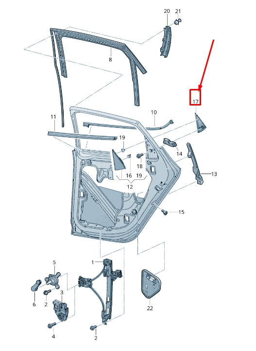 new seat leon 5f rear left outer door trim 5f9839637c041 original