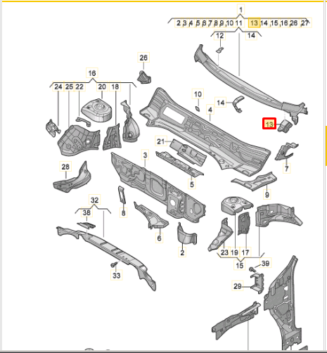 new audi q3 f3 windscreen wiper left mount holder lhd 83b804413a original