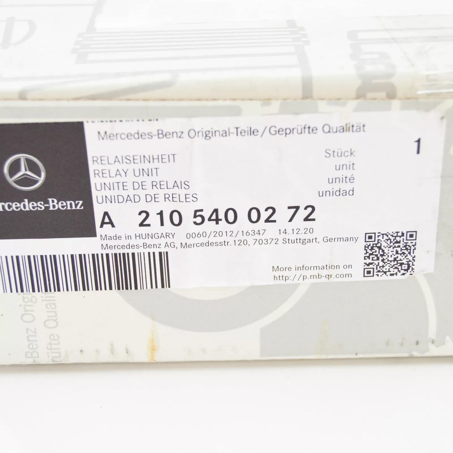 NEW MERCEDES BENZ E W210 RELAY CONTROL UNIT A2105400272
