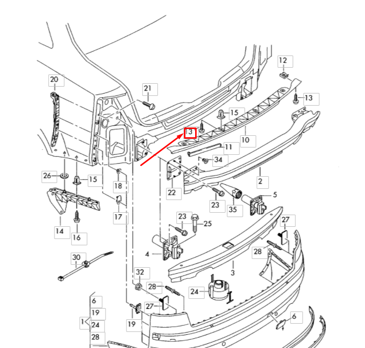 new audi a8 s8 quattro d4 rear bumper cover hexagon bolt n90986802 original