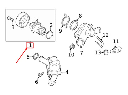 NEW AUDI Q3 F3 ENGINE WATER PUMP 07K121011N ORIGINAL