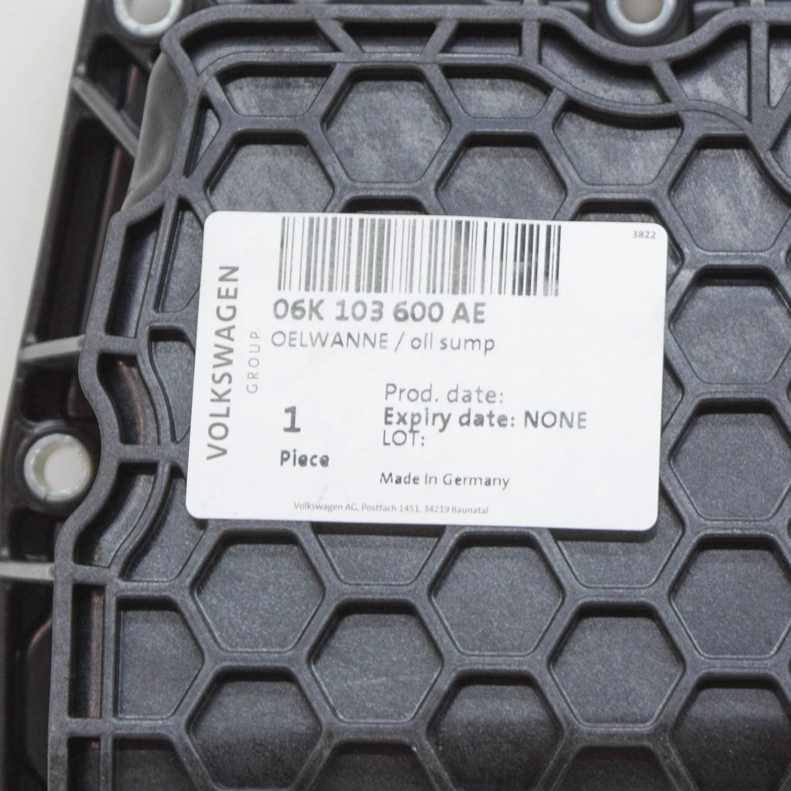 NEW AUDI A1 SPORTBACK GBA ENGINE CRANKCASE LOWER PART 06K103600AE ORIGINAL