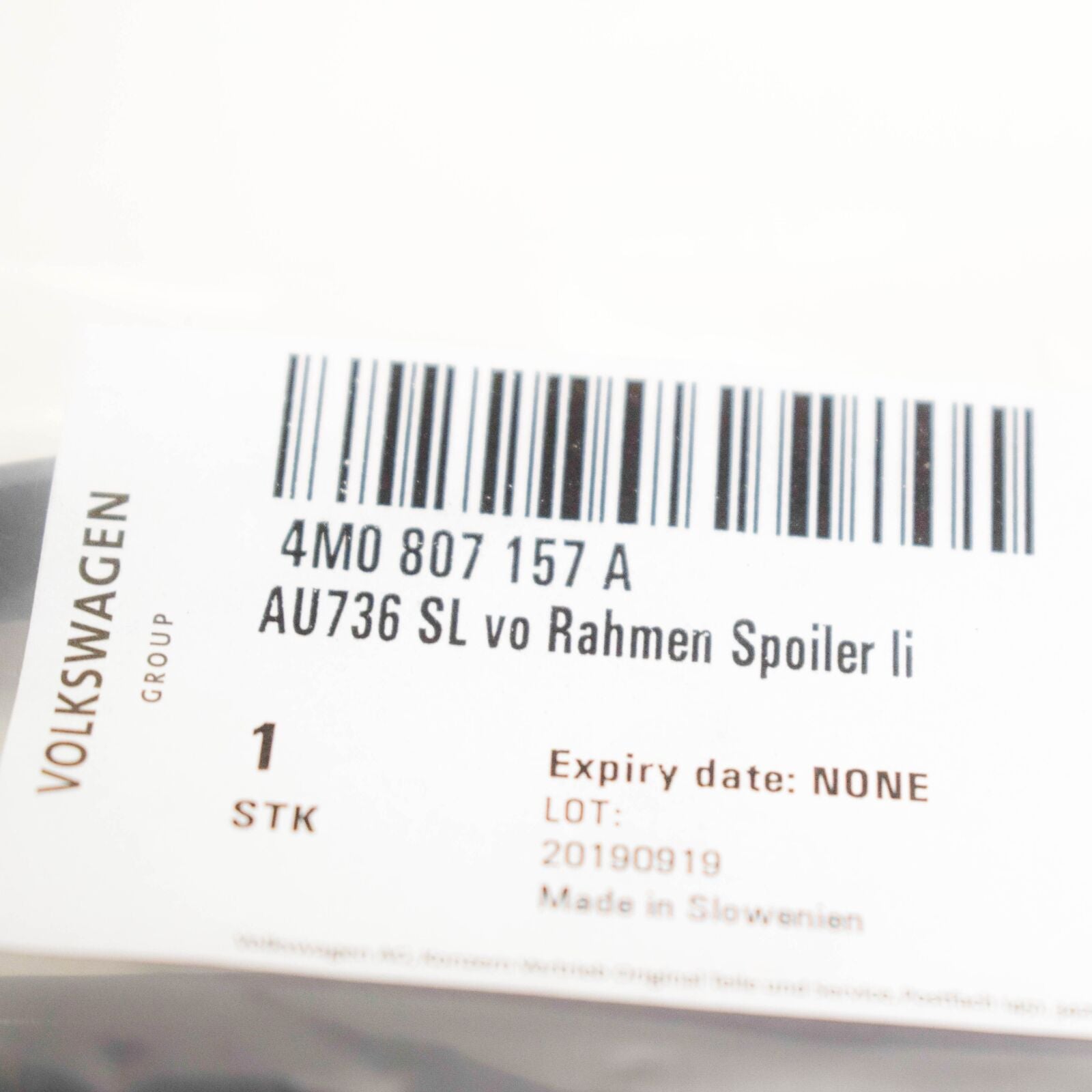 NEW AUDI Q7 4M FRONT BUMPER LEFT AIR GUIDE 4M0807157A ORIGINAL