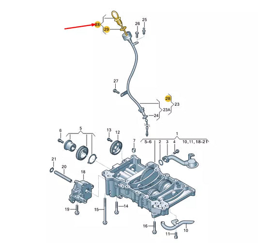 NEW VOLKSWAGEN TRANSPORTER T5 OIL DIP STICK 03L115611L ORIGINAL
