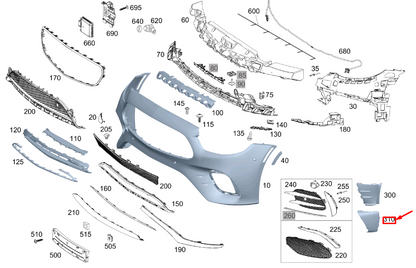 NEW MB E C238 FRONT BUMPER RIGHT OUTER AIR DUCT SEGMENT A2138858606 ORIGINAL