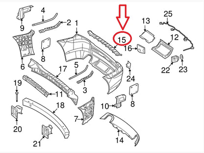 NEW MB R-CLASS W251 AMG REAR BUMPER LOADING PLATE CHROME A2518800011