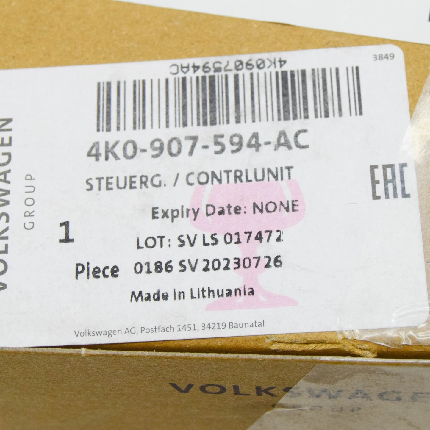 NEW VOLKSWAGEN TIGUAN AD MK2 SUNROOF CONTROL MODULE 4K0907594AC ORIGINAL