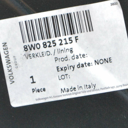 NEW AUDI A4 B9 REAR LEFT BOTTOM SPLASH SHIELD COVER 8W0825215F ORIGINAL