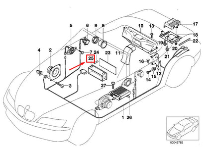 NEW BMW 3 COMPACT E36 RADIO MOUNTING FRAME 1375737 65121375737 ORIGINAL