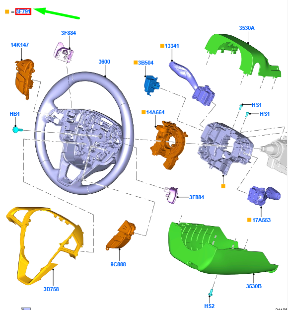 new ford galaxy mk3 steering column housing assy 2066522 original