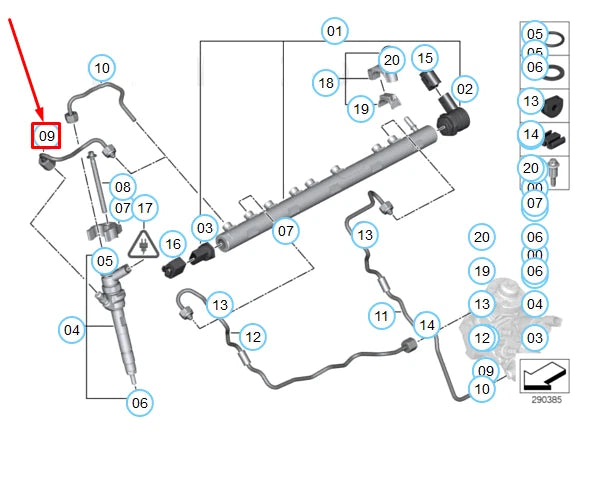 NEW BMW X5 E70 PRESSURE HOSE ASSEMBLY 13538508161 8508161 ORIGINAL