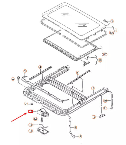 NEW AUDI A3 8P SLIDING ROOF MOTOR 4B0959591K ORIGINAL