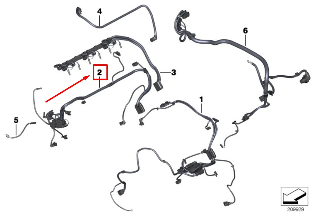 NEW BMW X6 E71 ENG. SENSORIC MODULE 2 WIRING HARNESS 7616101 12517616101
