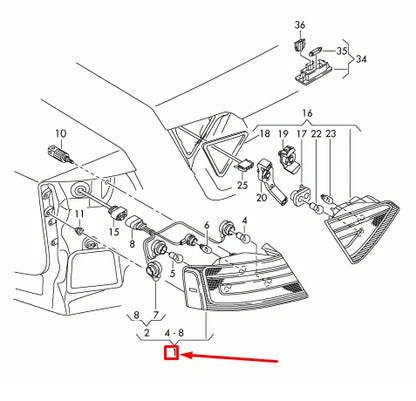 NEW AUDI A5 8T REAR RIGHT OUTER TAILLIGHT 8T0945096A