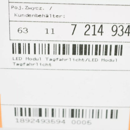 NEW BMW M5 F90 G30 G31 G32 LED MODULE DAYTIME LIGHTS 63117214934 7214934