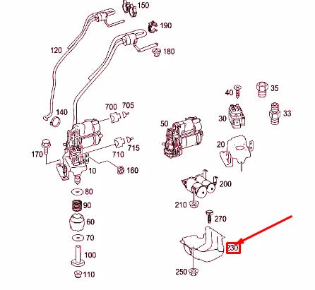 NEW MERCEDES-BENZ ML W164 PRESSURE ACCULUMUTOR COVER A1646190038 ORIGINAL