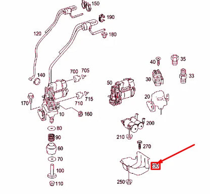 NEW MERCEDES-BENZ ML W164 PRESSURE ACCULUMUTOR COVER A1646190038 ORIGINAL